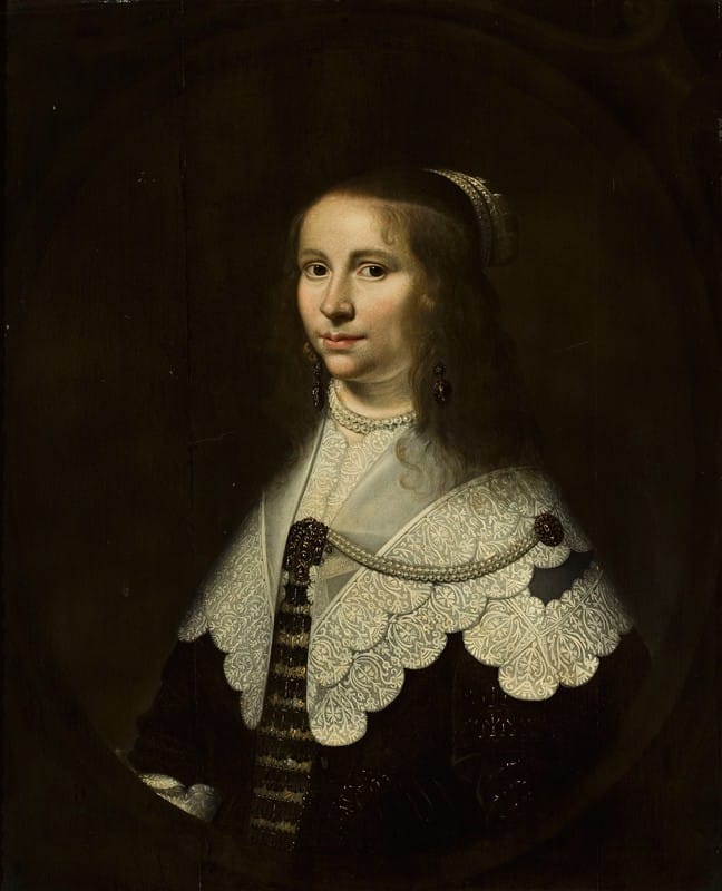 Jacob Willemsz. Delff The Younger - Portrait of Volkera van Beresteyn (1624–1653), wife of Salomon van Schoonhoven (1617–1653)