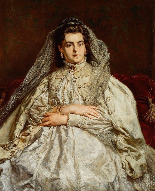 Jan Matejko - Portrait of artist’s wife, Teodora née Giebułtowska