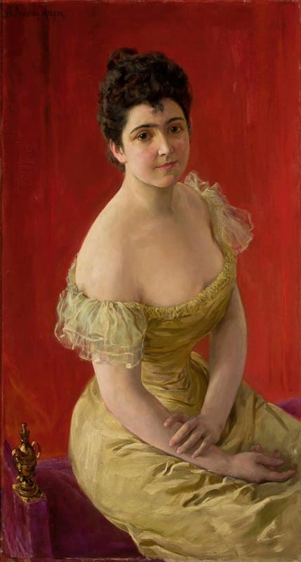 Józef Męcina-Krzesz - Portrait of a lady