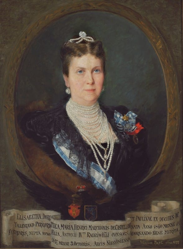 William Pape - Portrait of Elżbieta Radziwiłl née De Castellane (1840–1915)