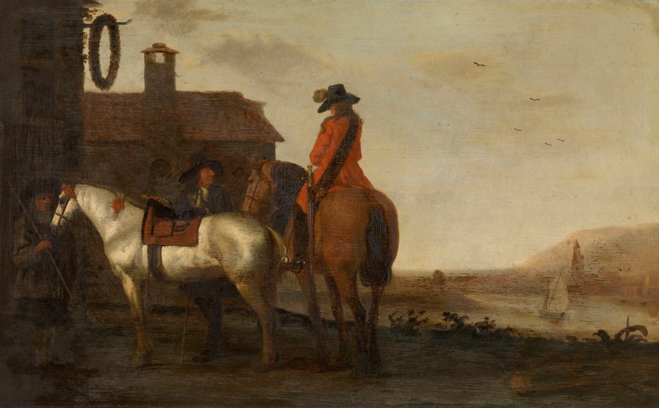 Abraham Van Calraet - Stopping Place for Horsemen and Horses