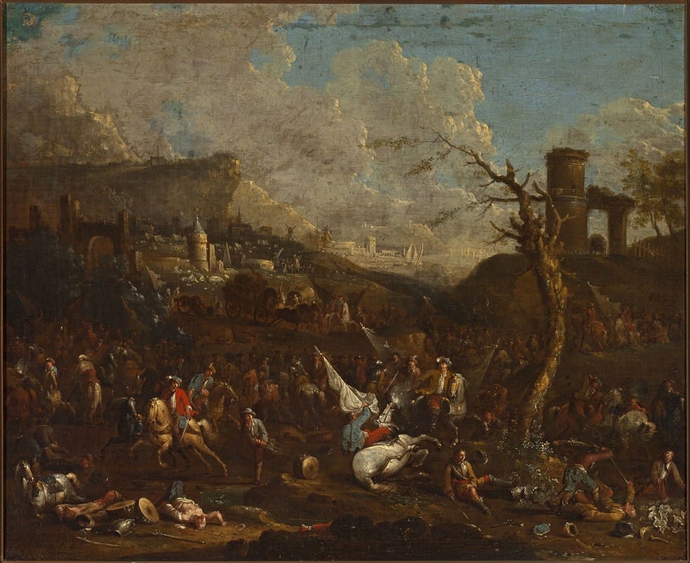 Arnold Frans Rubens - Battle near a port