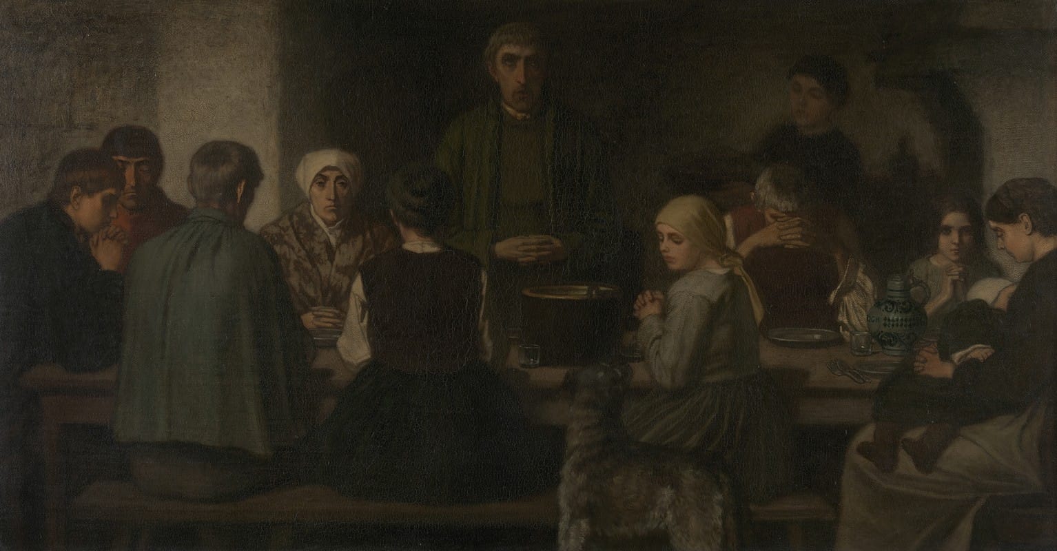 Charles de Groux - Prayer for the food