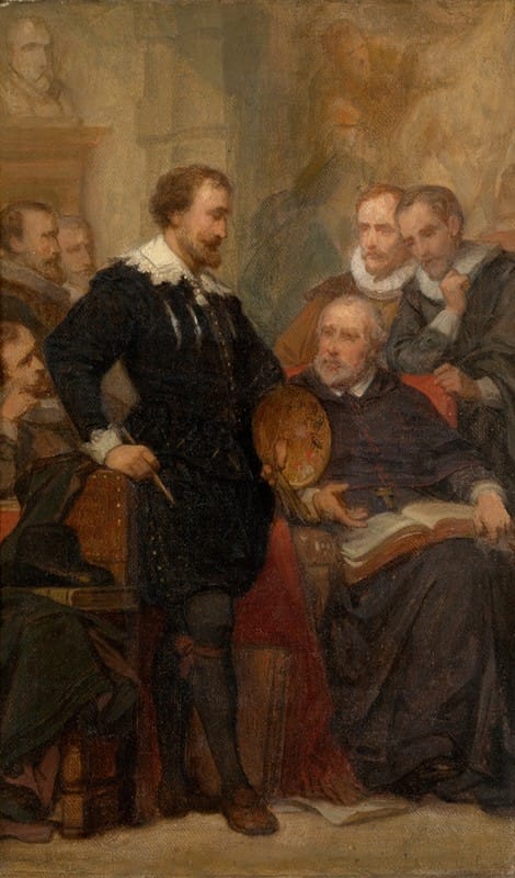 Nicaise De Keyser - Peter Paul Rubens in his Studio