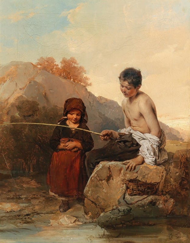 Domenico Induno - The Young Fishermen