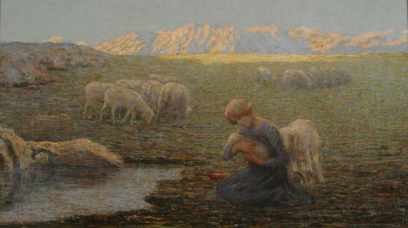 Emilio Longoni - La oveja enferma