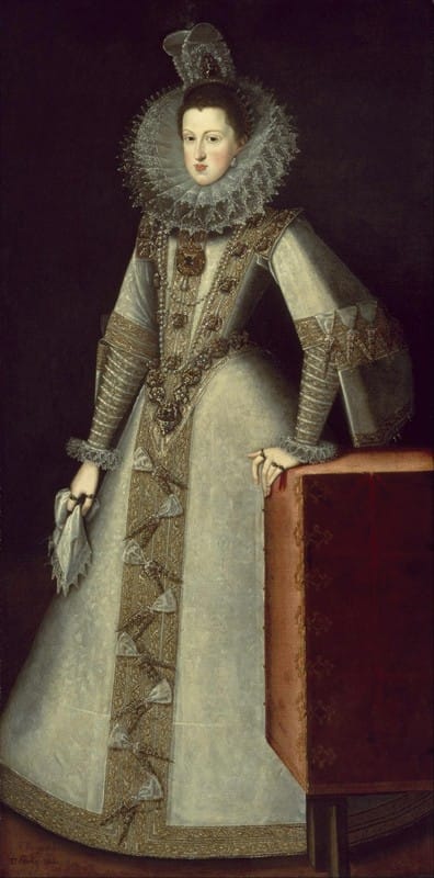 Juan Pantoja de la Cruz - Portrait of Margaret of Austria (1584-1611), Queen of Spain