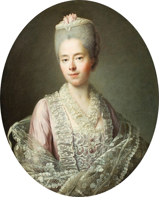 François-Hubert Drouais - Portrait of Renée Anne Jacquette Guillemette Moulin de la Racinière, Madame d’Angot (1727-1775)