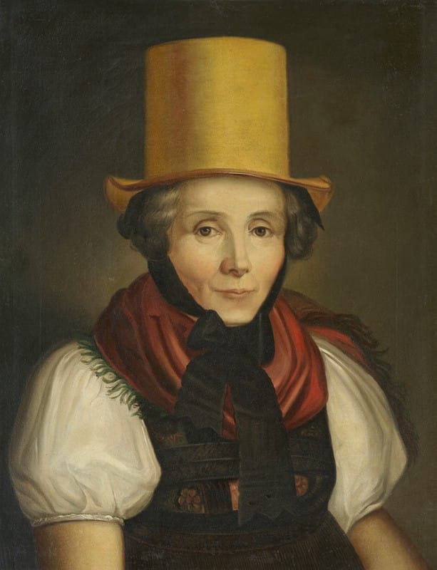 Johann Baptist Laule - Portrait of Maria Kreuzer, née Laule, in Traditional Dress