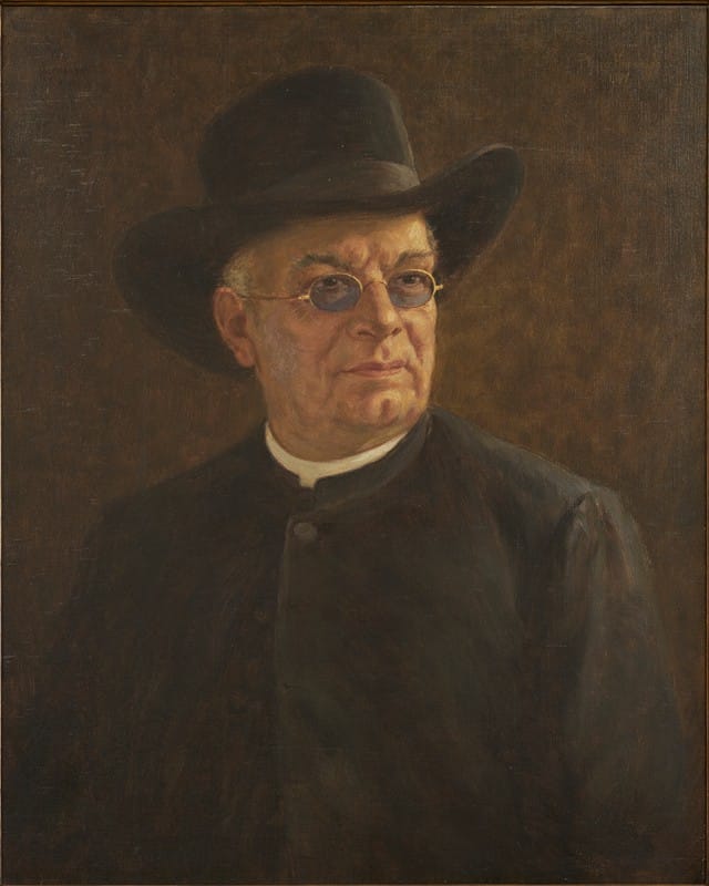 Wilhelm Gustav Friedrich Hasemann - Portrait of the Clergyman Heinrich Hansjakob