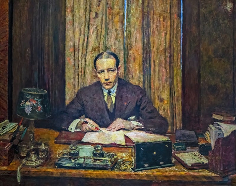 Édouard Vuillard - Lucien Rosengart at his work table