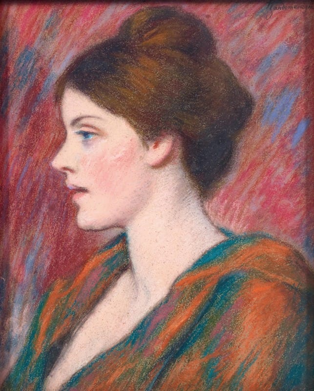 Federigo Zandomeneghi - Portrait of a Lady in Profile