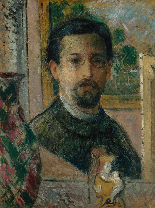 Gustave Loiseau - Autoportrait à la statuette