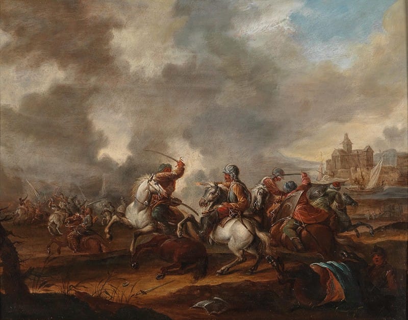 Jan van Huchtenburgh - A cavalry skirmish
