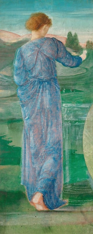 Sir Edward Coley Burne-Jones - A female figure in a landscape