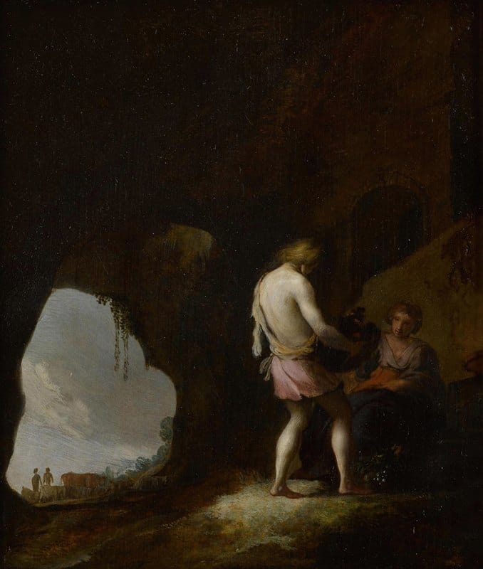 Moses Matheusz. van Uyttenbroeck - Young man and woman in a cave