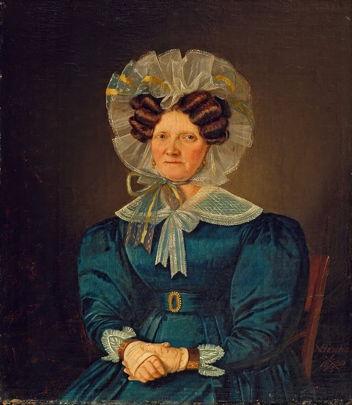 Wilhelm Bendz - Portrait of Mette Sophie Fuglsang. The artist’s aunt