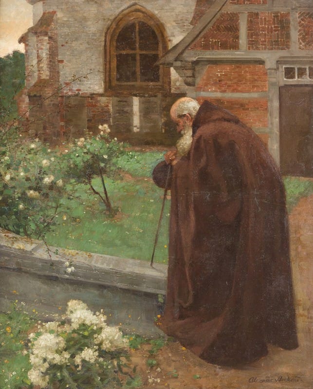 Alexander Bertrand - Monk at the monastery garden