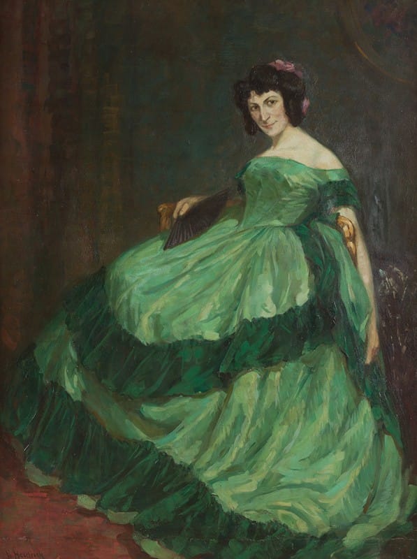 Betty Heldrich - Lady in a green dress
