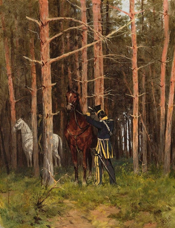 Julian Falat - In the forest (Uhlans’ post)