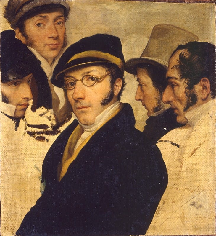 Francesco Hayez - Self Portrait in a Group of Friends