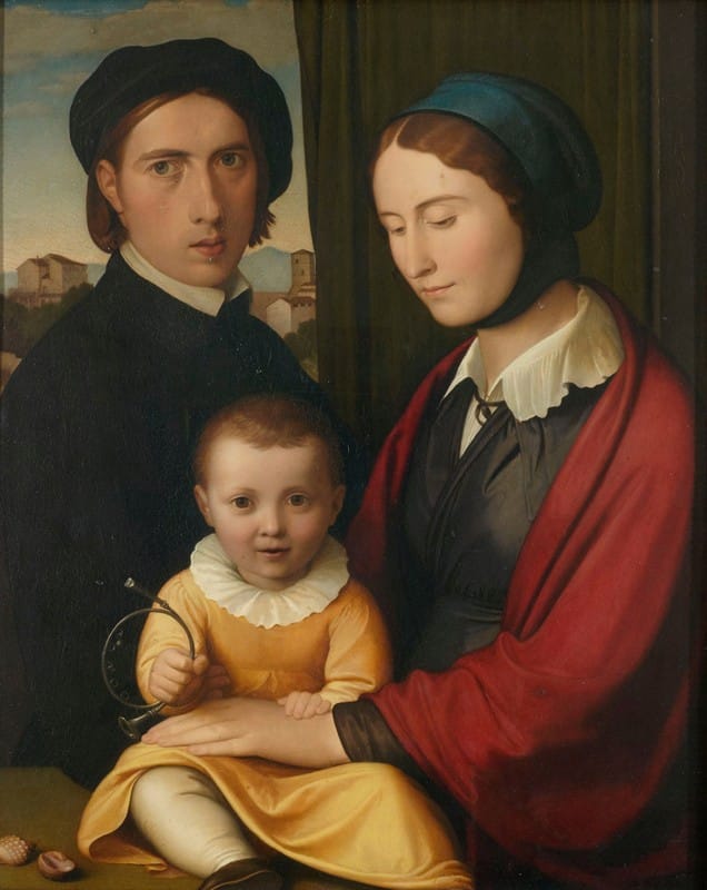 Friedrich Overbeck - Self-portrait with family