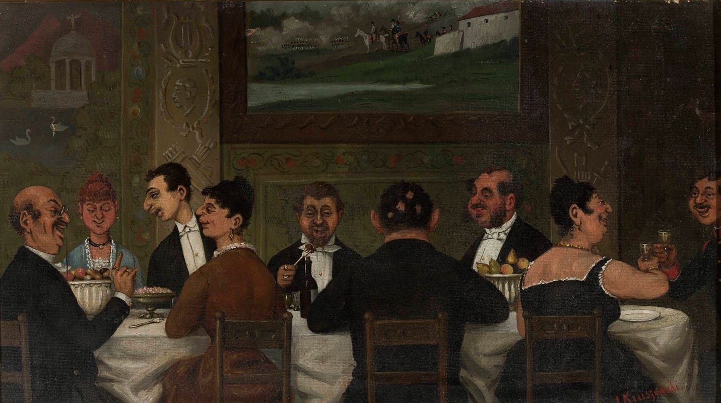 Józef Wincenty Kruszewski - Dinner party at a wealthy Jewish house in Kraków
