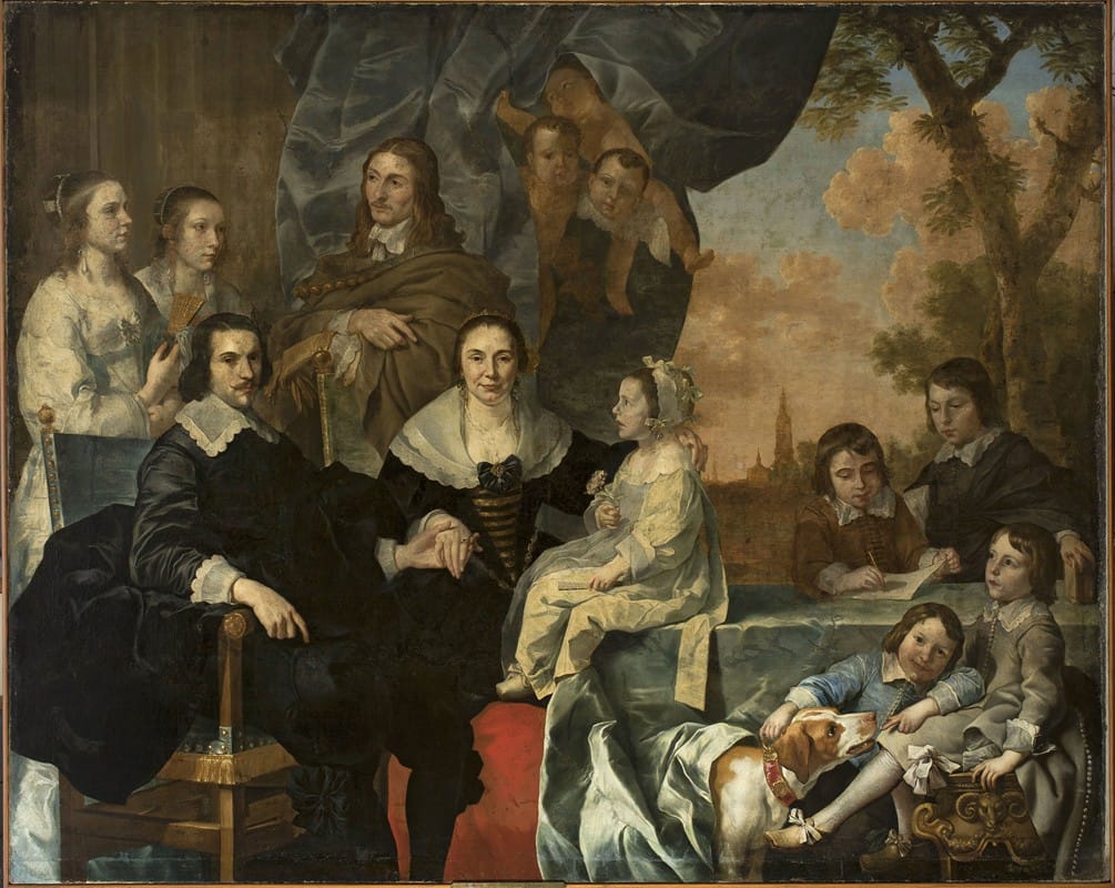 Nicolaes van Helt Stockade - Self-portrait with the family