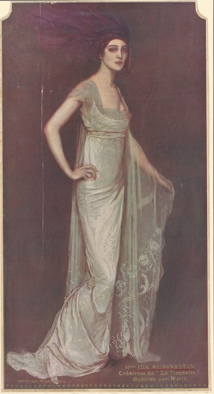 Antonio de La Gandara - Reproduction of a painting of Ida Rubinstein as ‘La Pisanelle’, no. 7