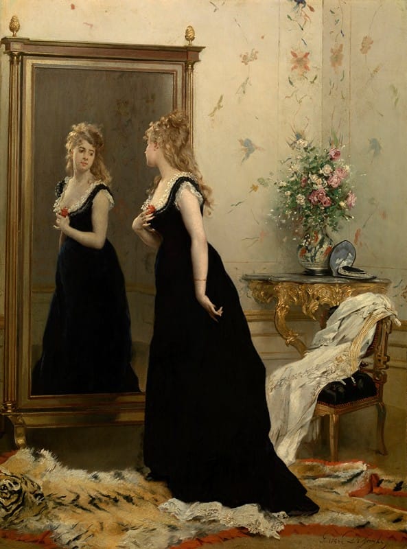 Gustave Léonard de Jonghe - In Front of the Mirror