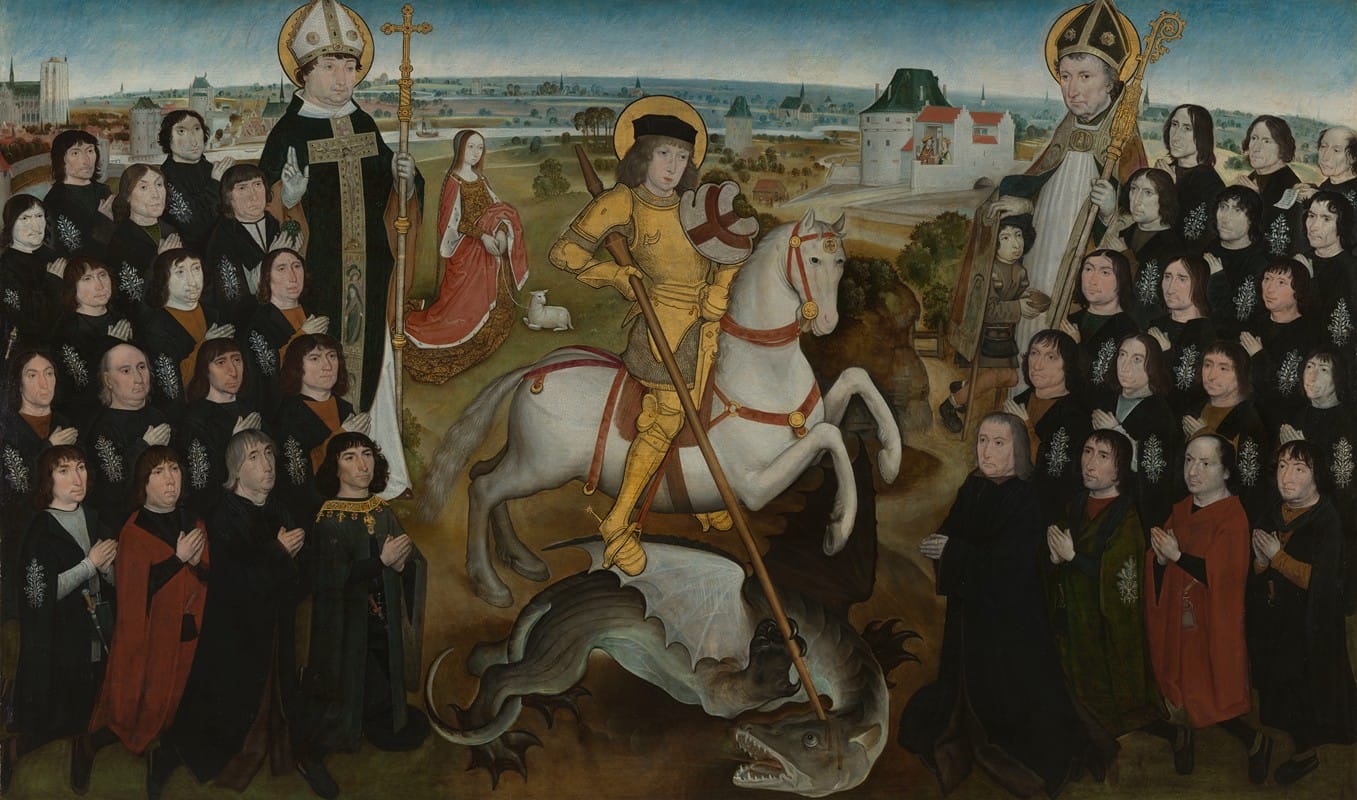 Meester van de Mechelse Sint-Jorisgilde - The Members of the Guild of the Old Crossbow of Malines