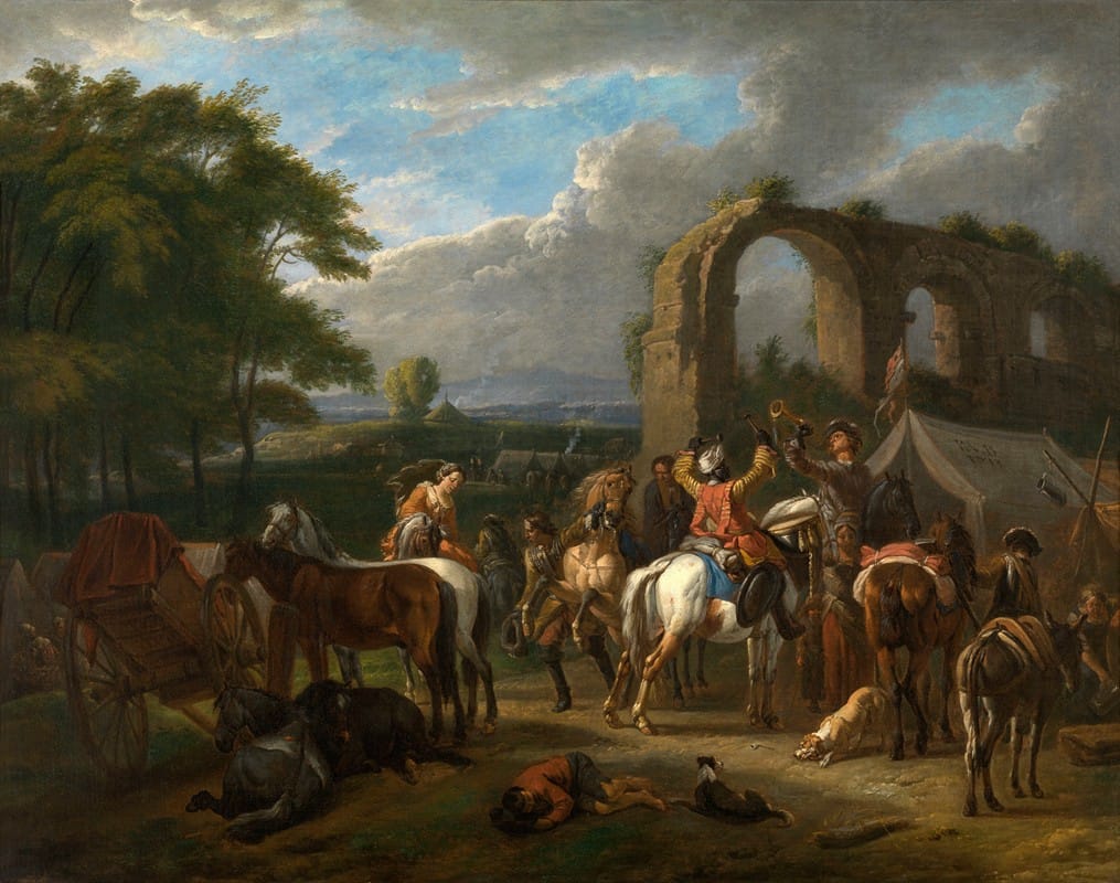 Pieter van Bloemen - Horseman’s Scene