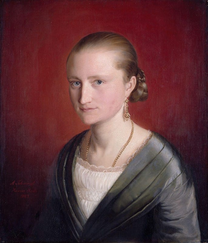 Adolph Tidemand - Portrett av Claudine Jaeger
