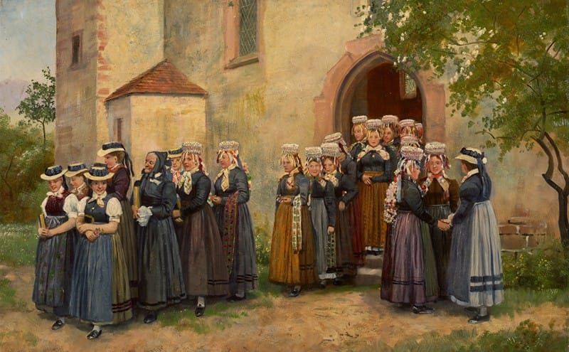Heinrich Hoffmann - Going to Church in the Black Forest