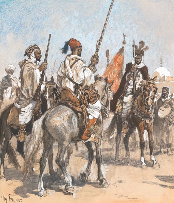 Max Tilke - Bedouins on horseback