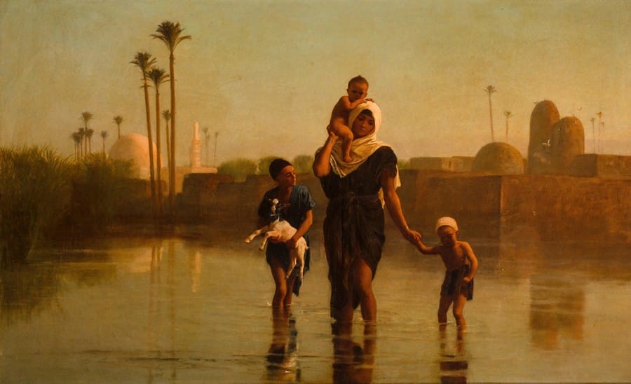 Frederick Goodall - The way from the village – time of inundation