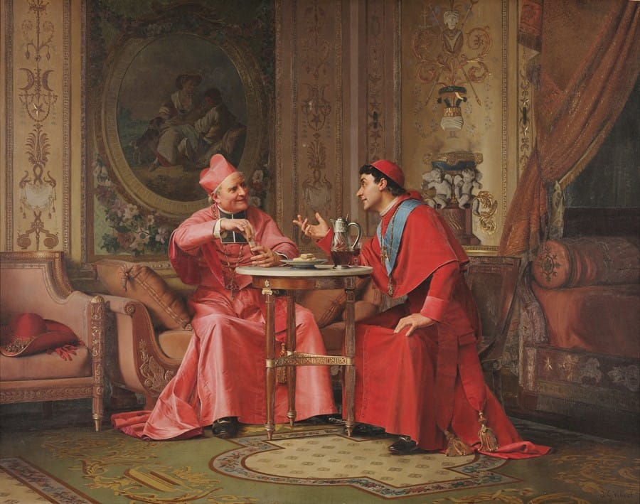 Jehan Georges Vibert - Cardinals’ Friendly Chat