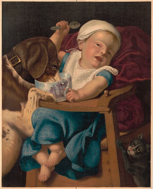 Louis Prang - Baby in trouble