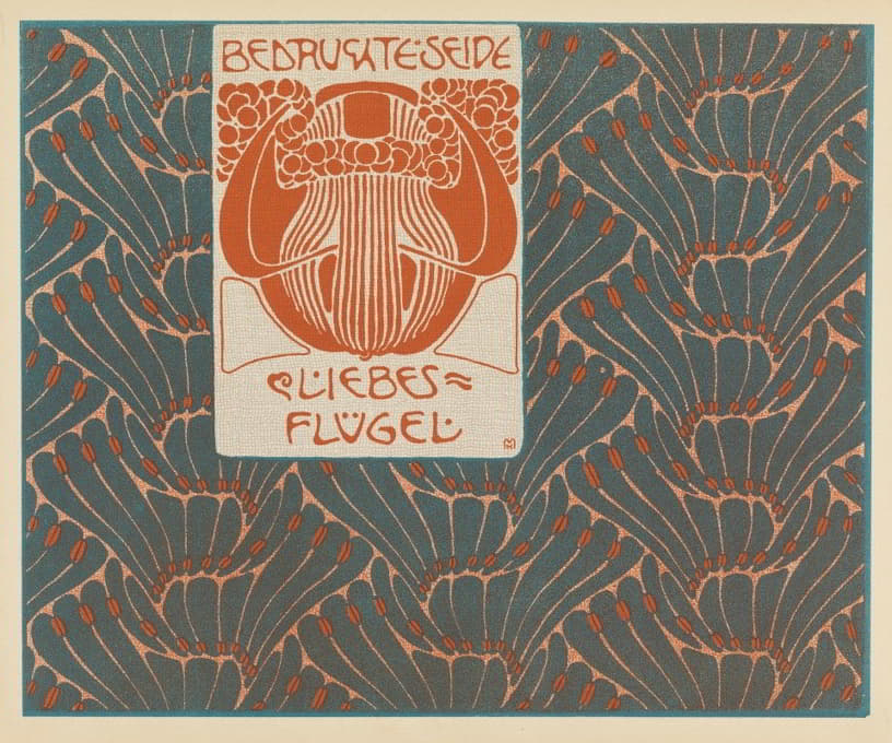 Koloman Moser - Bedruchte Seide Liebes Flugel (Printed Silk Love Wings)