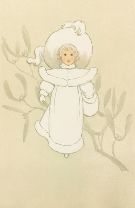 Louis Prang - Little Girl in Winter Garb