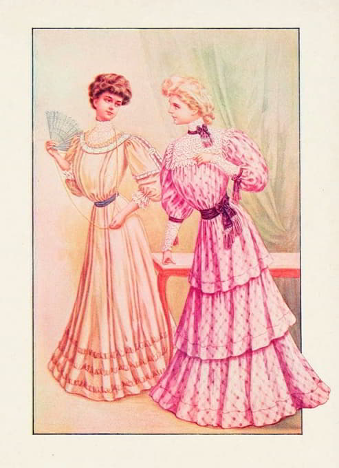 Anonymous - Cafe-au-lait french voile and Orchid Louisine