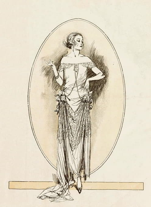 玫瑰慕斯系列晚礼服，银色蕾丝，臀部饰以黄色玫瑰色