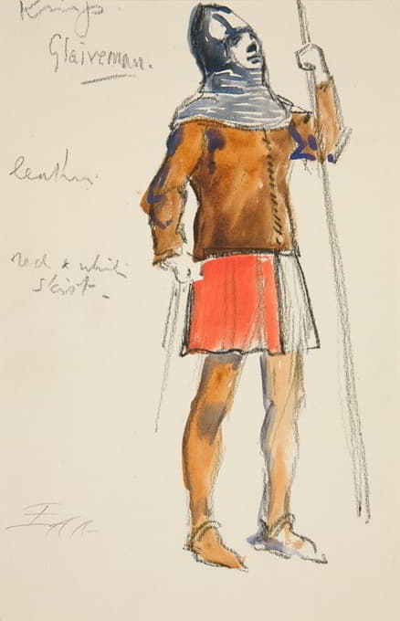格拉维曼，亨利·欧文计划制作的《理查二世国王》的服装素描