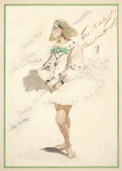 Percy Anderson - Costume Design for ‘Fourth Ballet Girl (Fraülein Hochspitz)’ (Short White Dress)