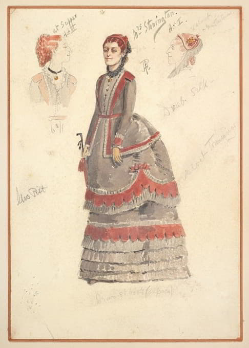 Percy Anderson - Costume Designs for ‘Mrs. Stonington’ for Act I and Act III