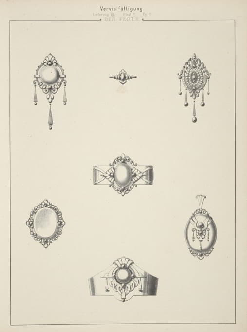 列弗隆三世布拉特7前景。C[七种珍珠首饰设计。]