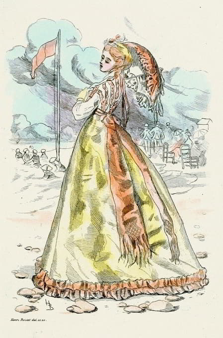 19世纪1865年的女性时尚
