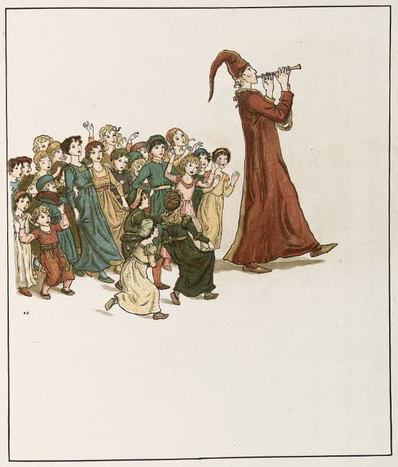 Kate Greenaway - The Pied Piper of Hamelin Pl 35