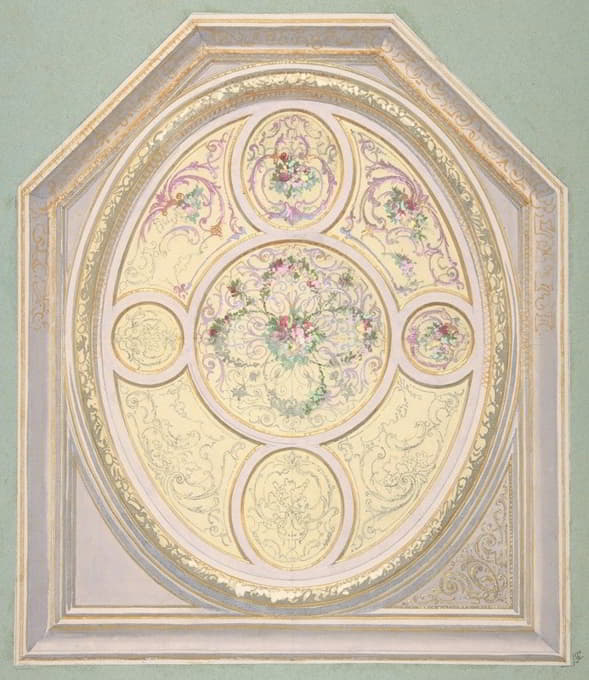 Jules-Edmond-Charles Lachaise - Design for a ceiling