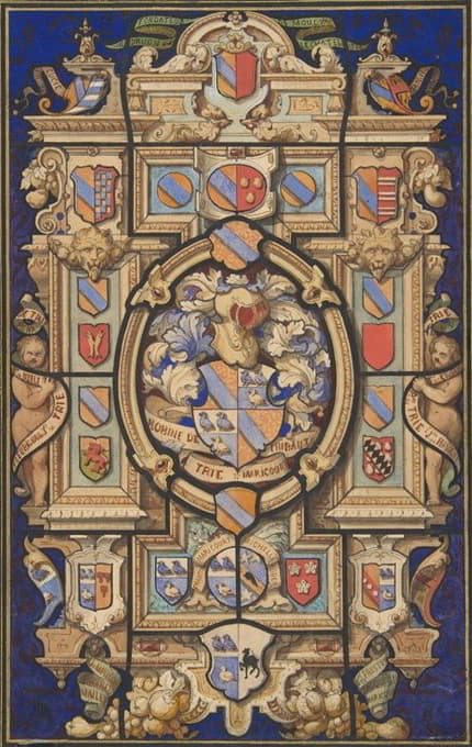Jules-Edmond-Charles Lachaise - Heraldic designs for the Château Mouchy (Oise)